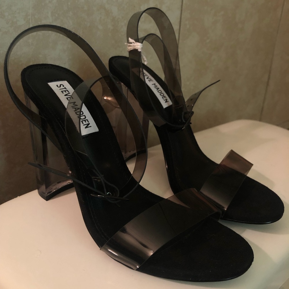 Steve Madden Smoke Black Heels